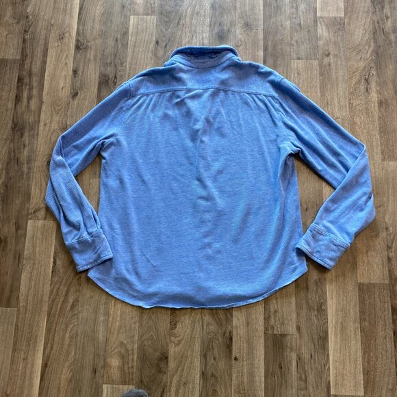 Thomas Dean Men's Blue Cotton Button Down Shirt Size Large - Picture 3 of 5